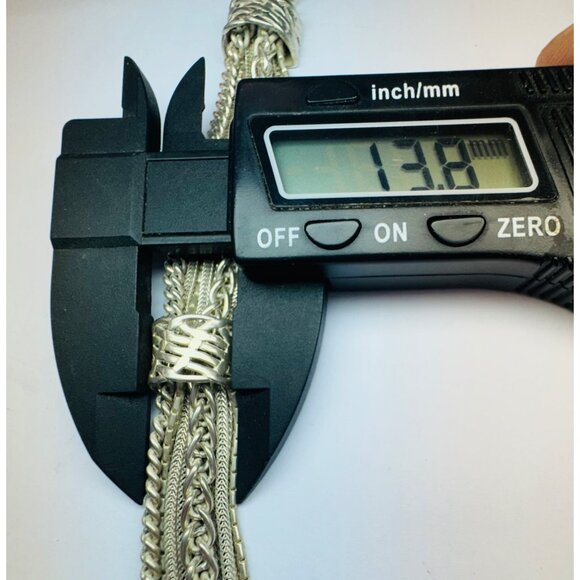 Silpada Talk of the Town 925 Multi Chain Bracelet 6.5–8" 41.7g Estate Vintage - Picture 6 of 8